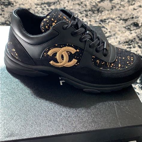 chanel new season trainers|chanel trainers women black.